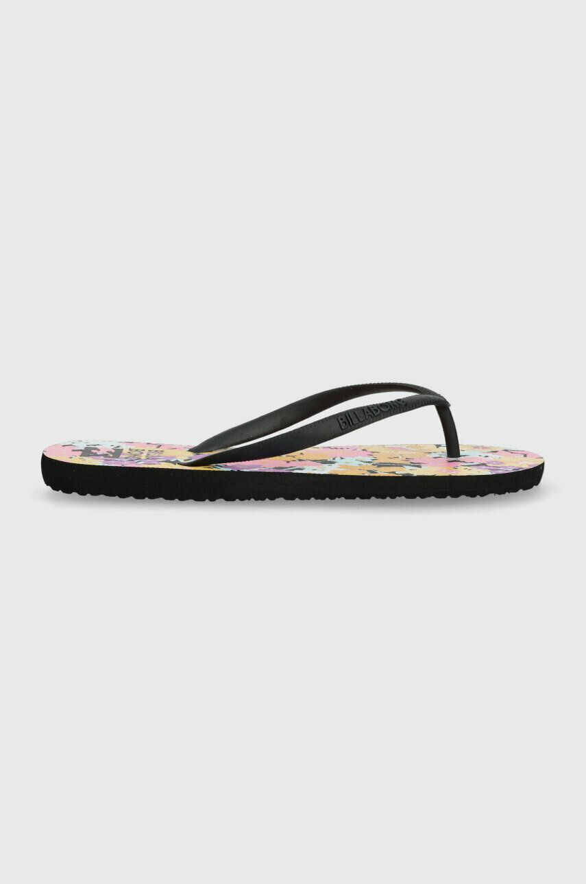 Billabong slapi femei culoarea negru cu toc plat - Pled.ro