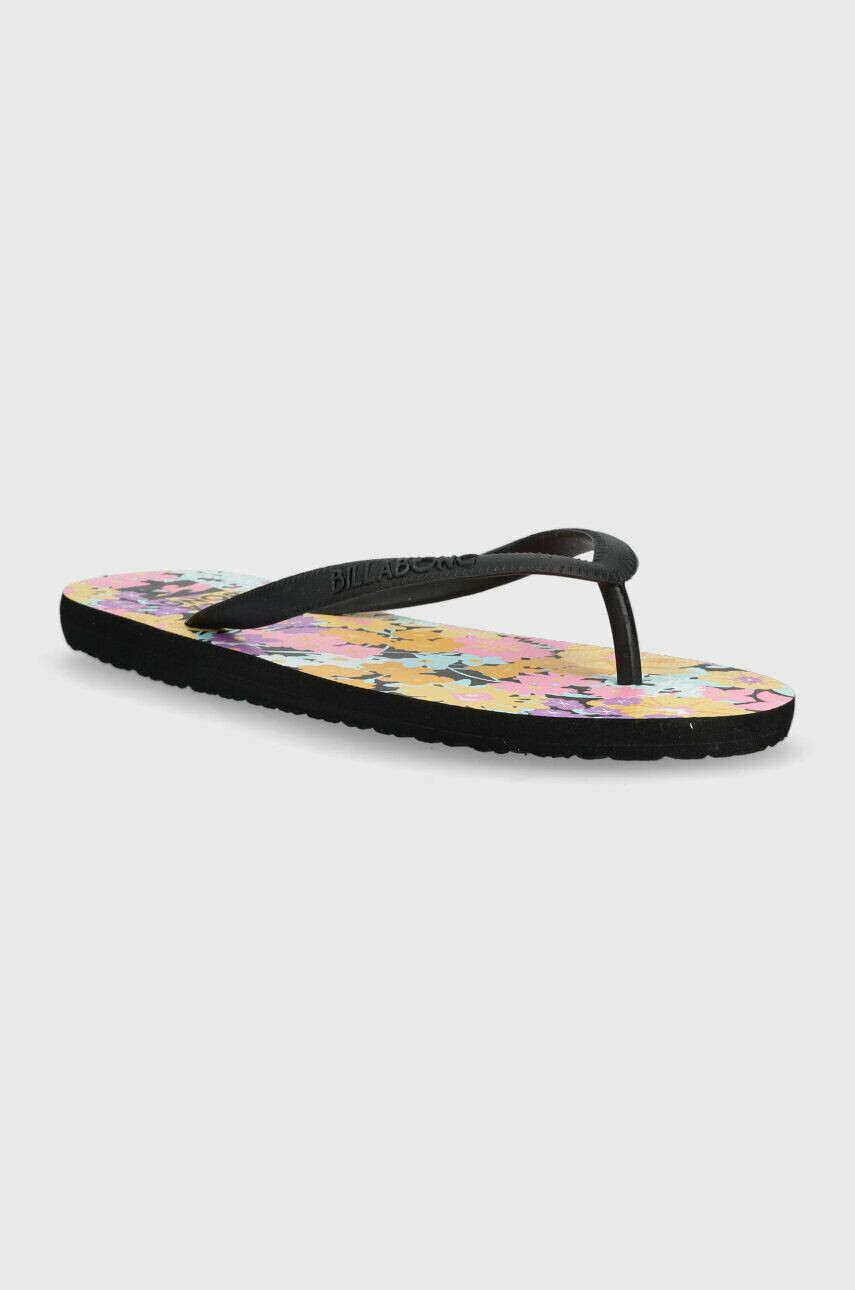 Billabong slapi femei culoarea negru cu toc plat - Pled.ro