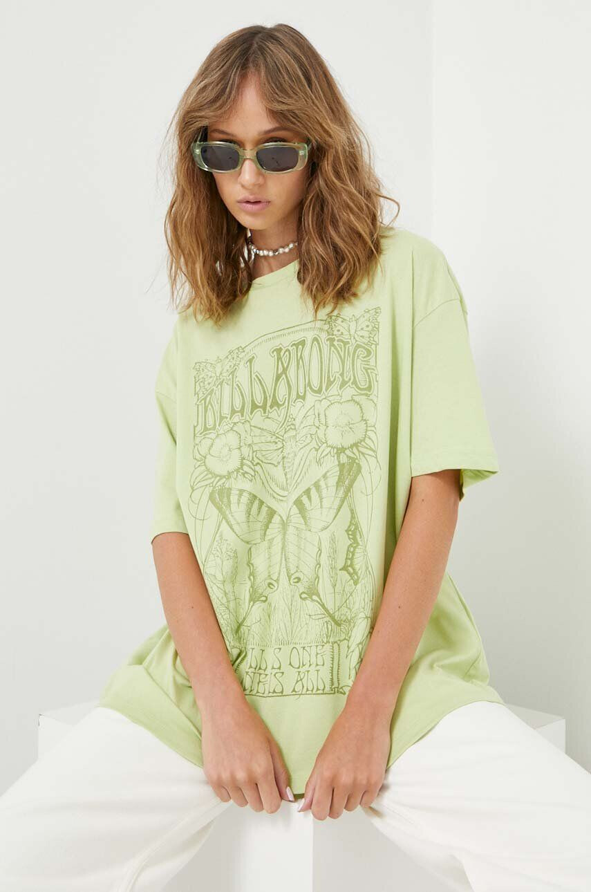 Billabong tricou din bumbac culoarea verde - Pled.ro