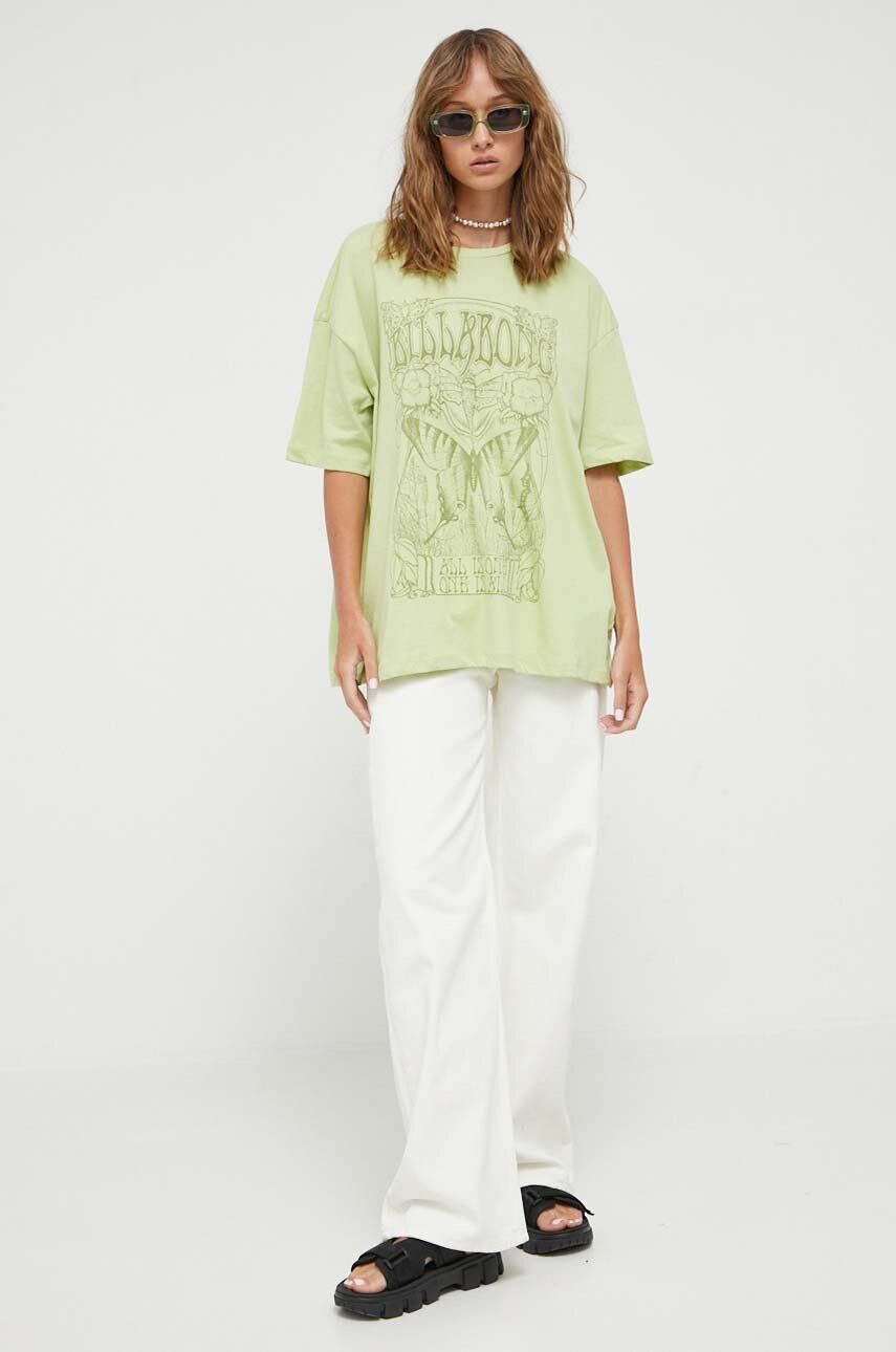 Billabong tricou din bumbac culoarea verde - Pled.ro