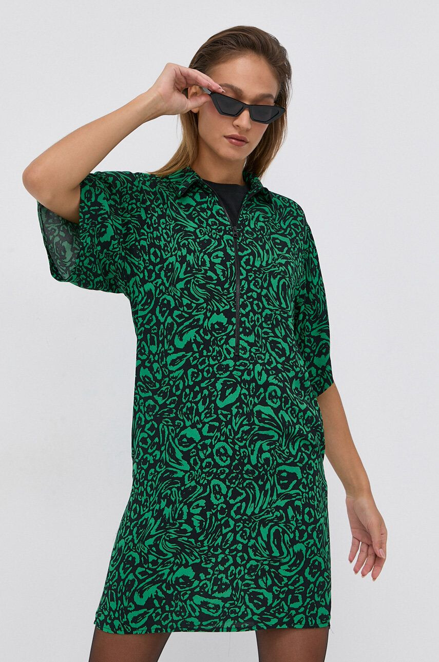 Bimba y Lola Rochie culoarea verde mini model drept - Pled.ro