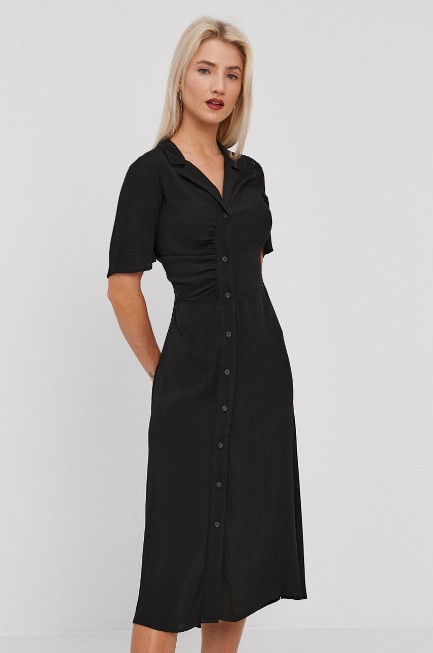 Bimba y Lola Rochie culoarea negru midi evazata - Pled.ro