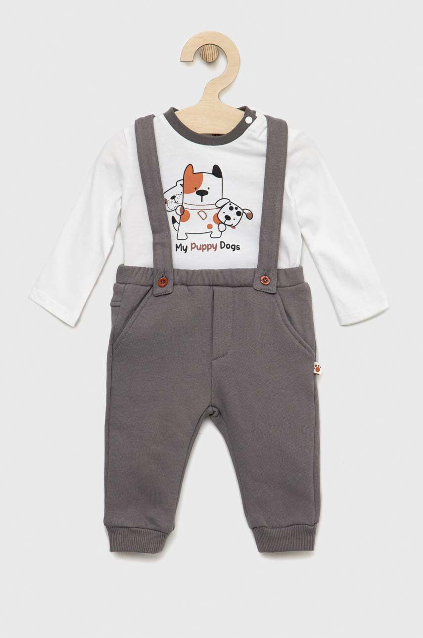 Birba&Trybeyond compleu bebe culoarea gri - Pled.ro