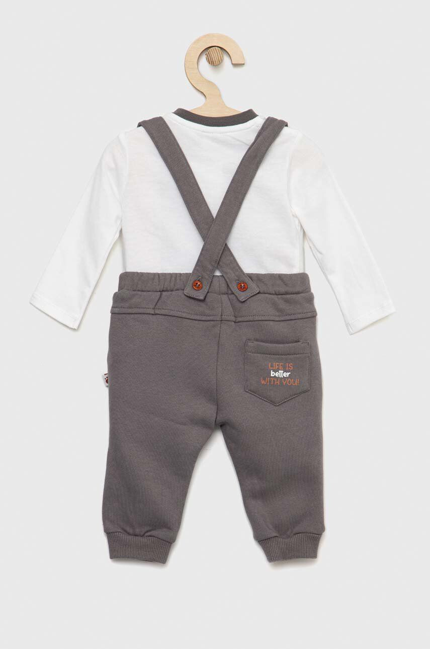 Birba&Trybeyond compleu bebe culoarea gri - Pled.ro