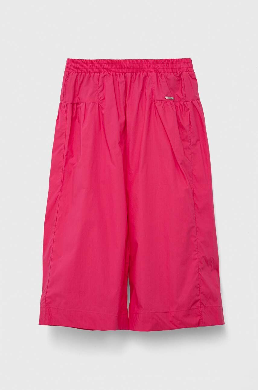 Birba&Trybeyond pantaloni de bumbac pentru copii culoarea roz neted - Pled.ro