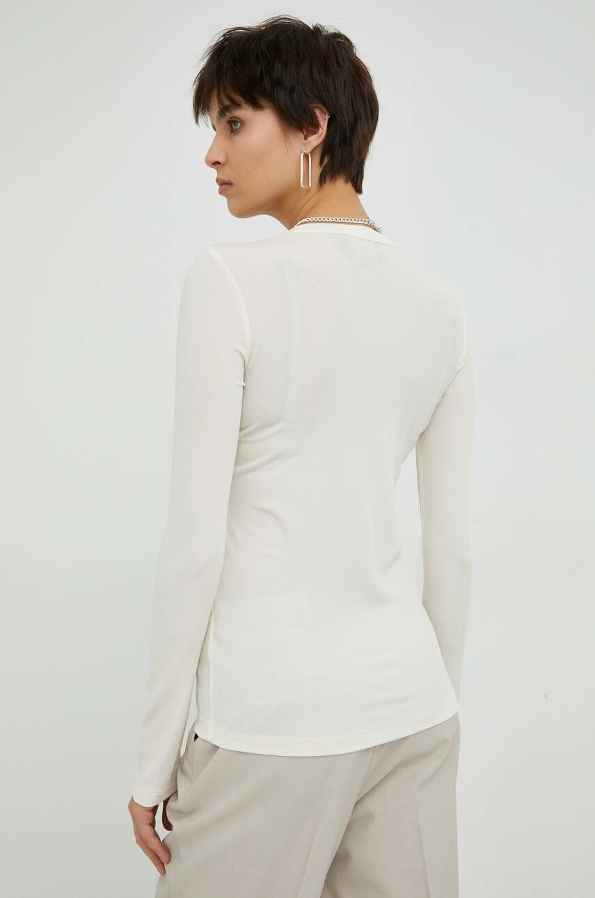 Herskind longsleeve Indy femei culoarea bej - Pled.ro