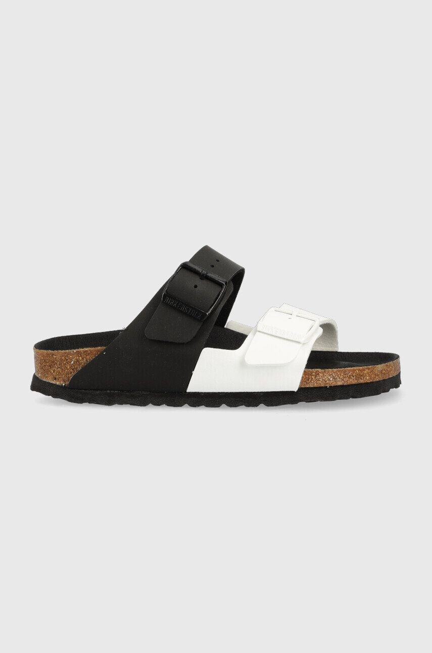 Birkenstock papuci Arizona Split femei culoarea negru 1019712 1019712-Blk/Whit - Pled.ro