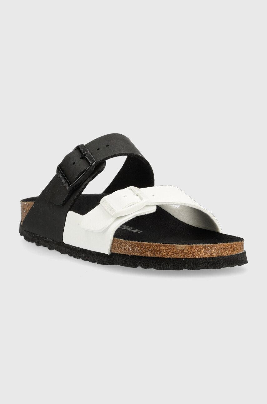 Birkenstock papuci Arizona Split femei culoarea negru 1019712 1019712-Blk/Whit - Pled.ro