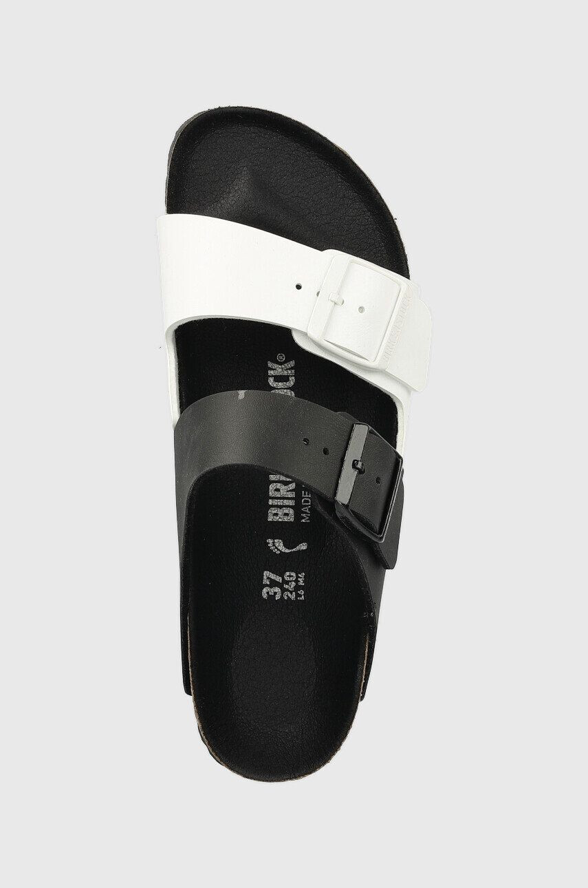 Birkenstock papuci Arizona Split femei culoarea negru 1019712 1019712-Blk/Whit - Pled.ro