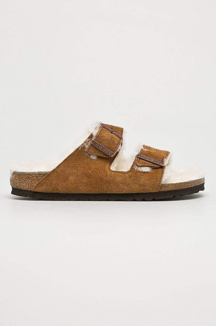 Birkenstock papuci de casă Arizona culoarea maro 1001135-Mink - Pled.ro