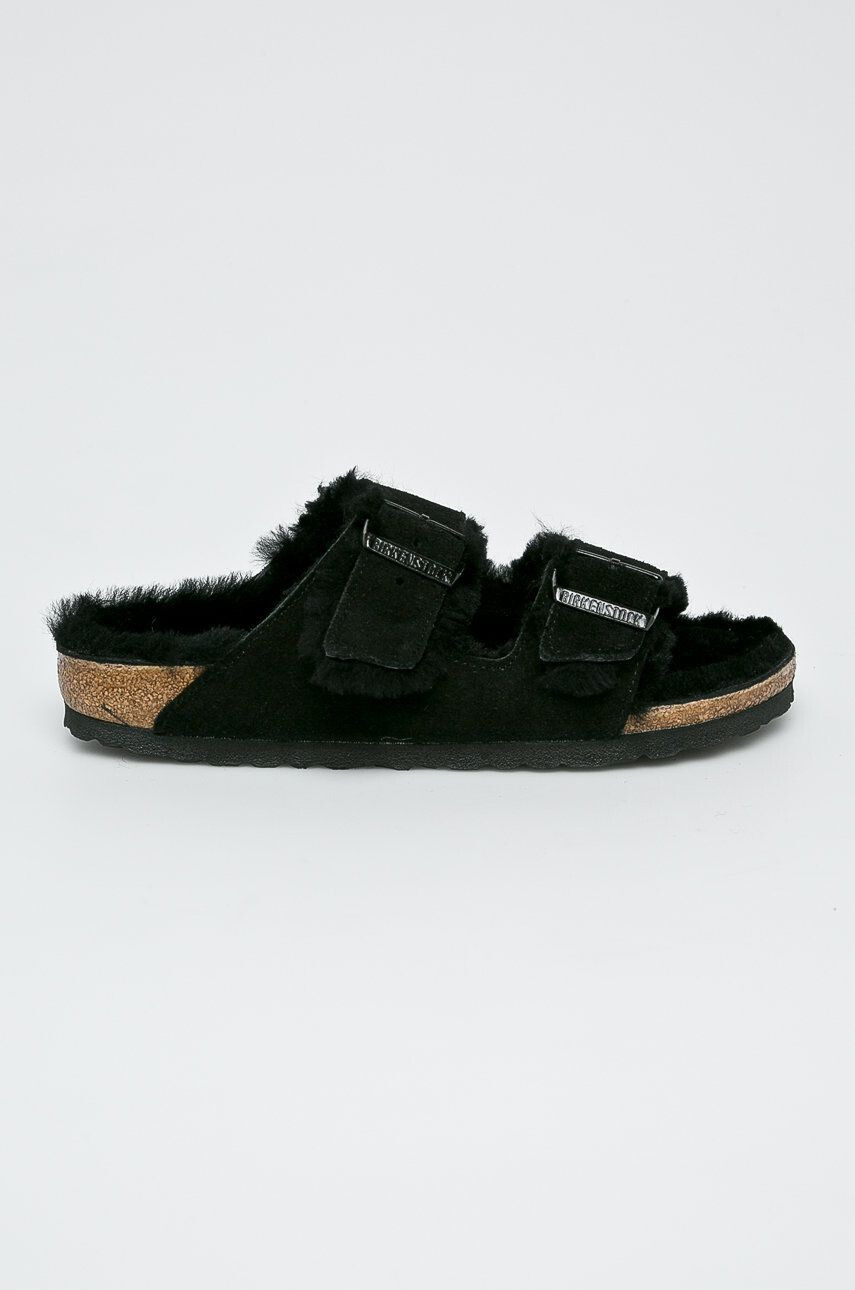 Birkenstock Papuci de casă Arizona Fur 752663-Black - Pled.ro