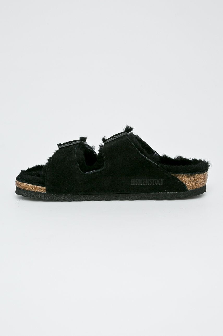 Birkenstock Papuci de casă Arizona Fur 752663-Black - Pled.ro