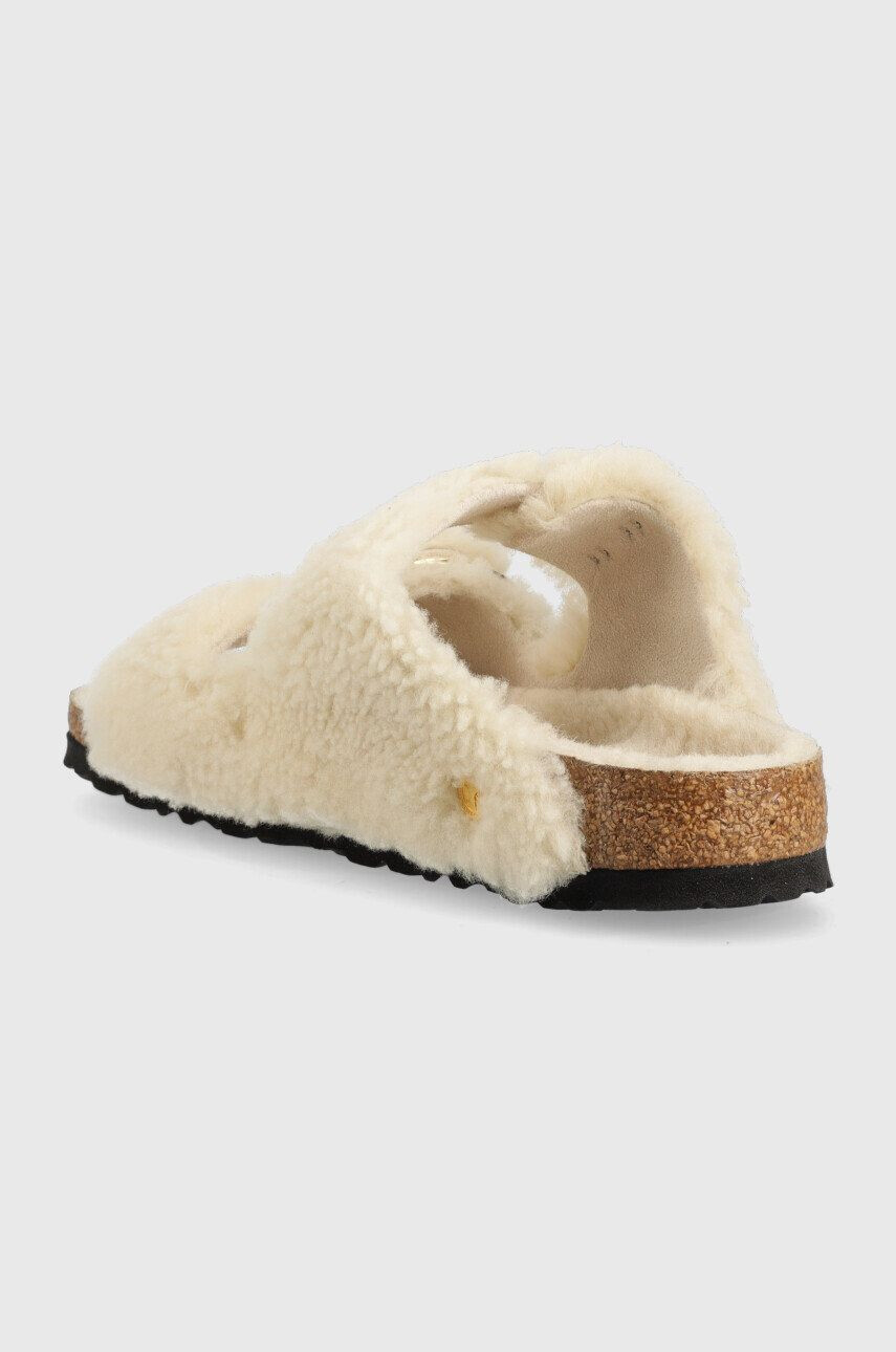 Birkenstock papuci de lana Arizona Bb Shearling femei culoarea gri - Pled.ro