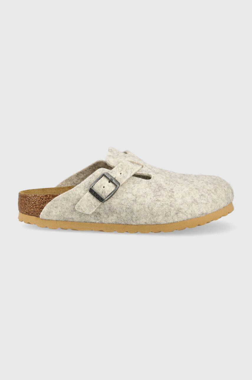 Birkenstock papuci de lana Boston WZ culoarea bej 1023143 - Pled.ro