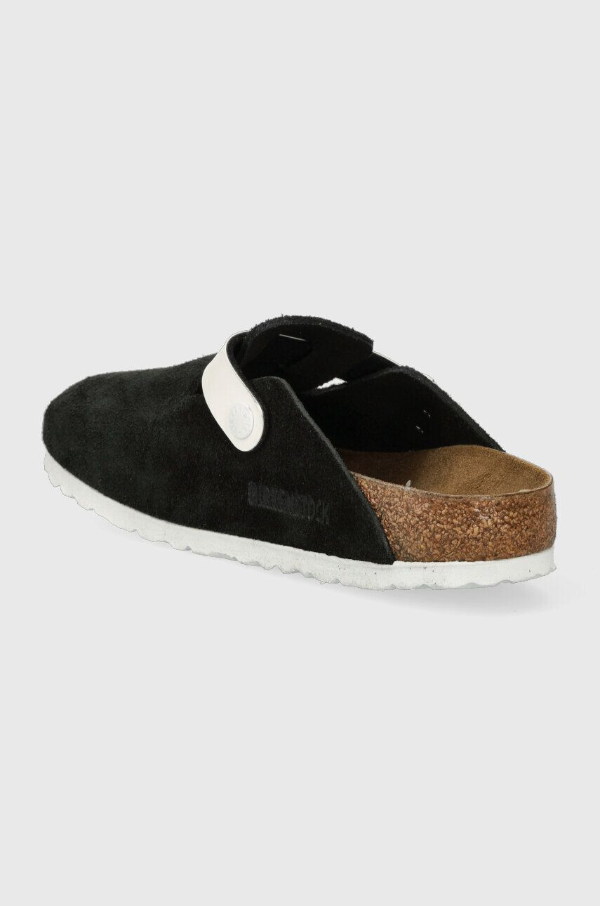 Birkenstock papuci din piele 1025937 femei culoarea negru Boston - Pled.ro