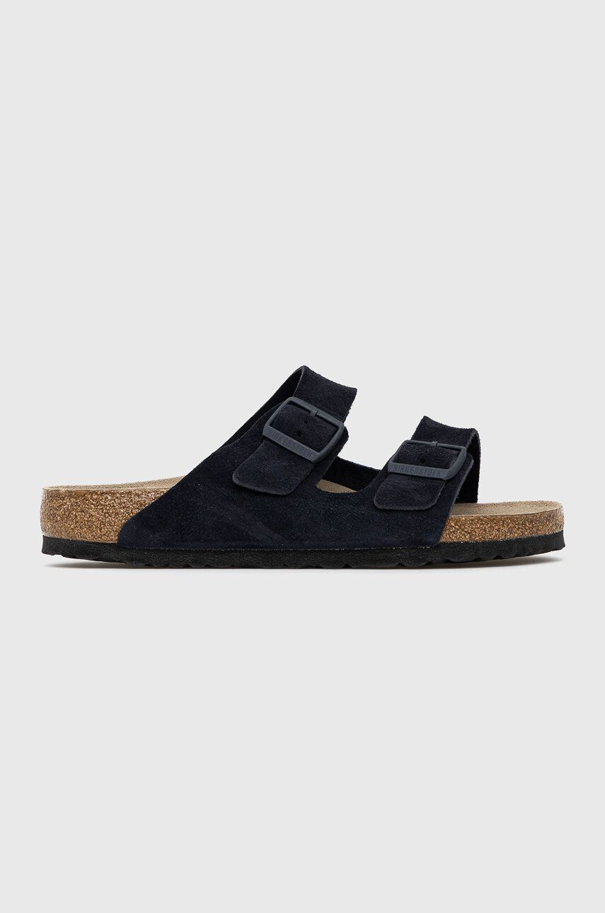 Birkenstock Papuci din piele Arizona culoarea albastru marin 1020732.Midnight-Midnight - Pled.ro