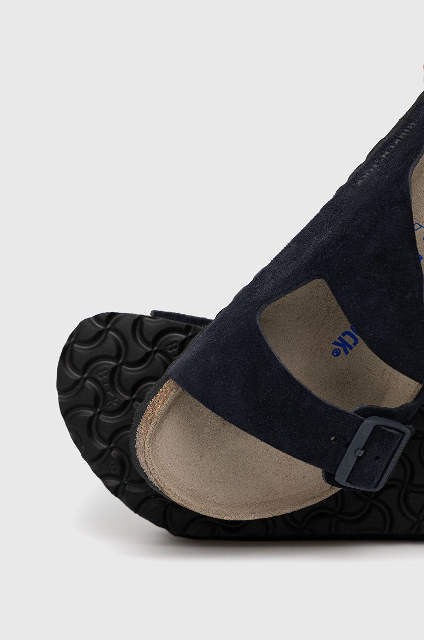 Birkenstock Papuci din piele Arizona culoarea albastru marin 1020732.Midnight-Midnight - Pled.ro