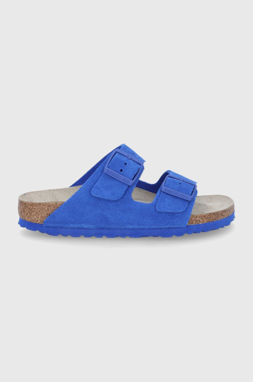 Birkenstock papuci din piele Arizona femei culoarea bej 1026174 - Pled.ro