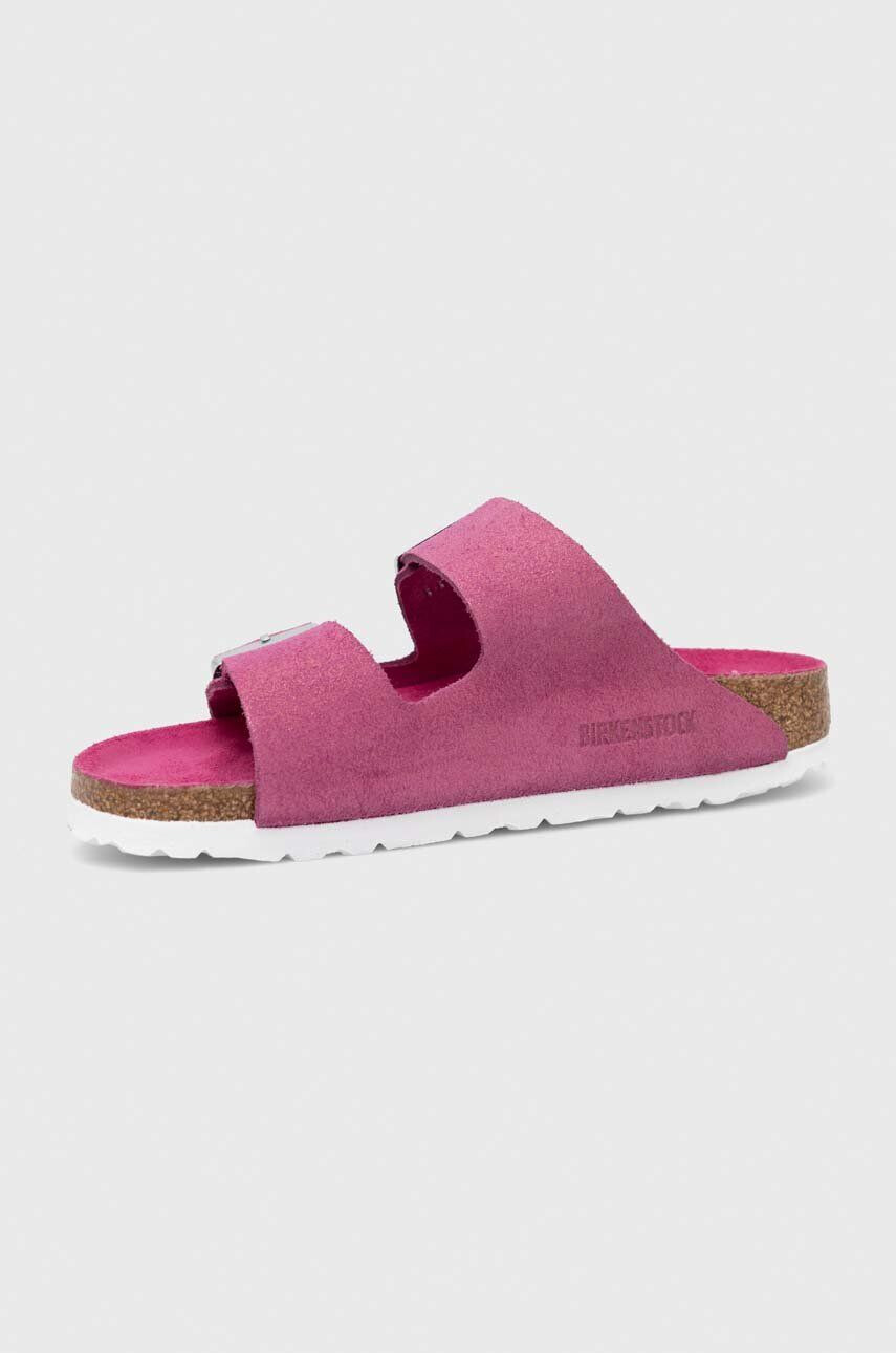 Birkenstock papuci din piele Arizona BS femei culoarea roz 1024218 - Pled.ro