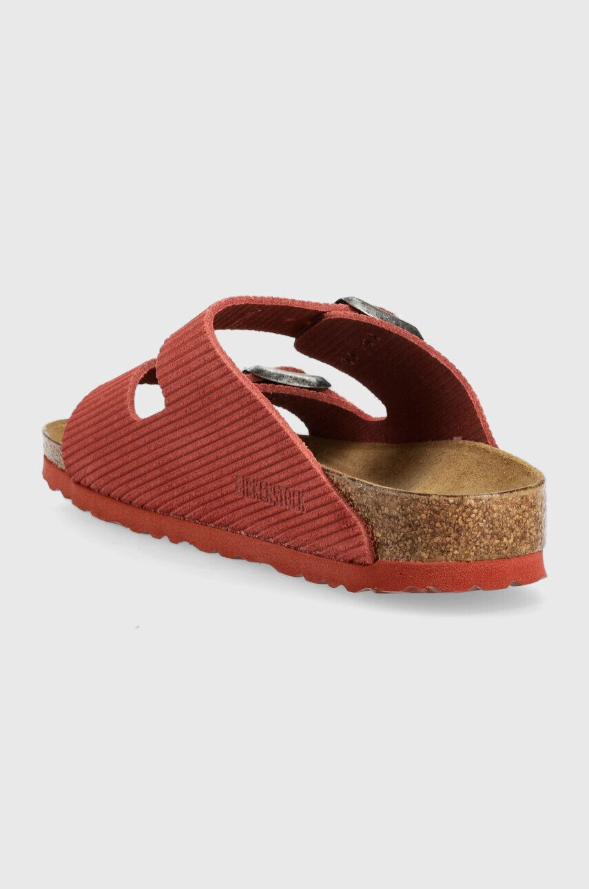 Birkenstock papuci din piele Arizona Corduroy femei culoarea rosu 1026102 - Pled.ro