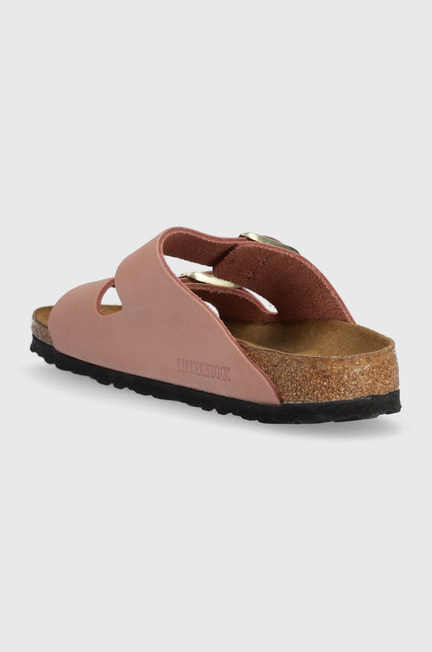 Birkenstock papuci din piele Arizona SFB femei culoarea roz 1024219 - Pled.ro