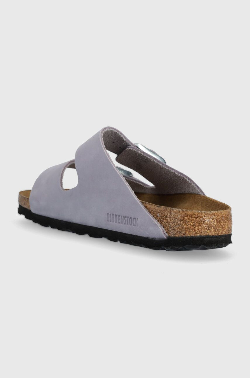 Birkenstock papuci din piele Arizona SFB femei culoarea violet 1024241 1024241-PurpleFog - Pled.ro