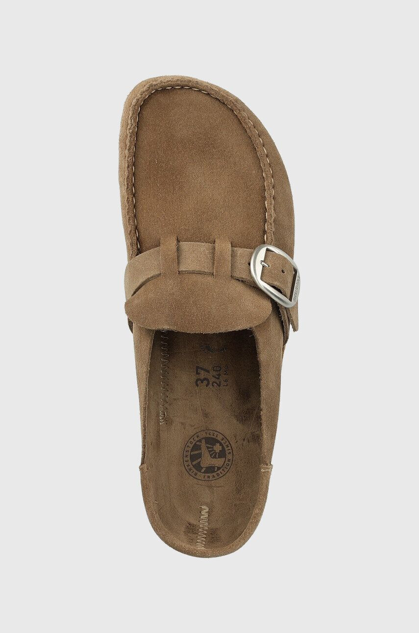 Birkenstock papuci din piele Buckley femei culoarea bej 1019490 - Pled.ro