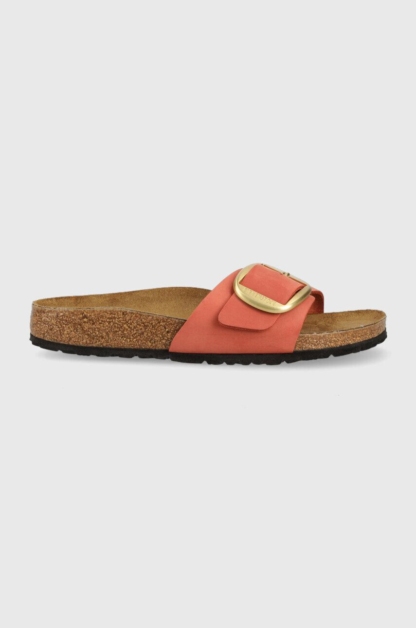 Birkenstock papuci din piele Madrid femei culoarea portocaliu 1025407 - Pled.ro