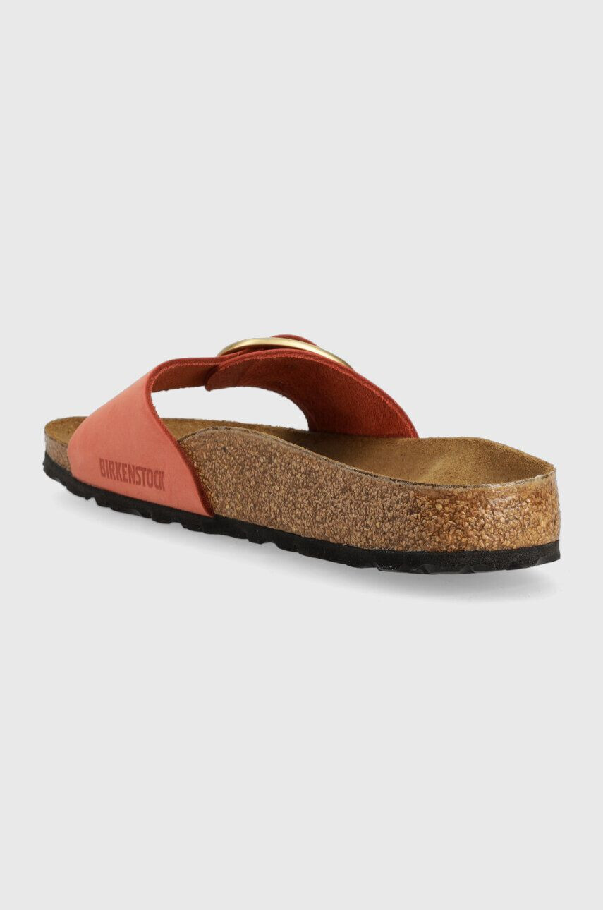 Birkenstock papuci din piele Madrid femei culoarea portocaliu 1025407 - Pled.ro