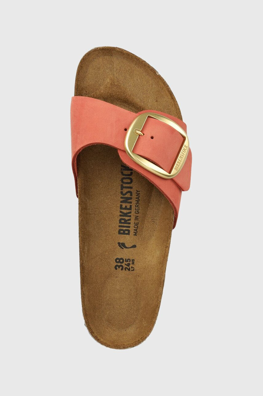 Birkenstock papuci din piele Madrid femei culoarea portocaliu 1025407 - Pled.ro