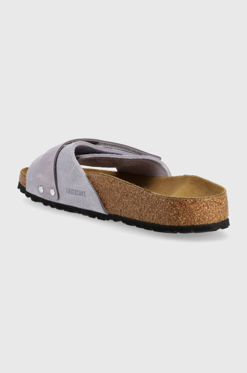 Birkenstock papuci din piele Oita femei culoarea violet 1025334 - Pled.ro