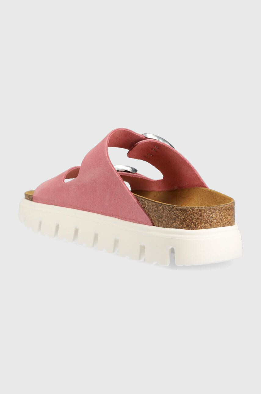 Birkenstock papuci din piele X PAPILLIO Arizona Chunky femei culoarea roz 1025291 - Pled.ro