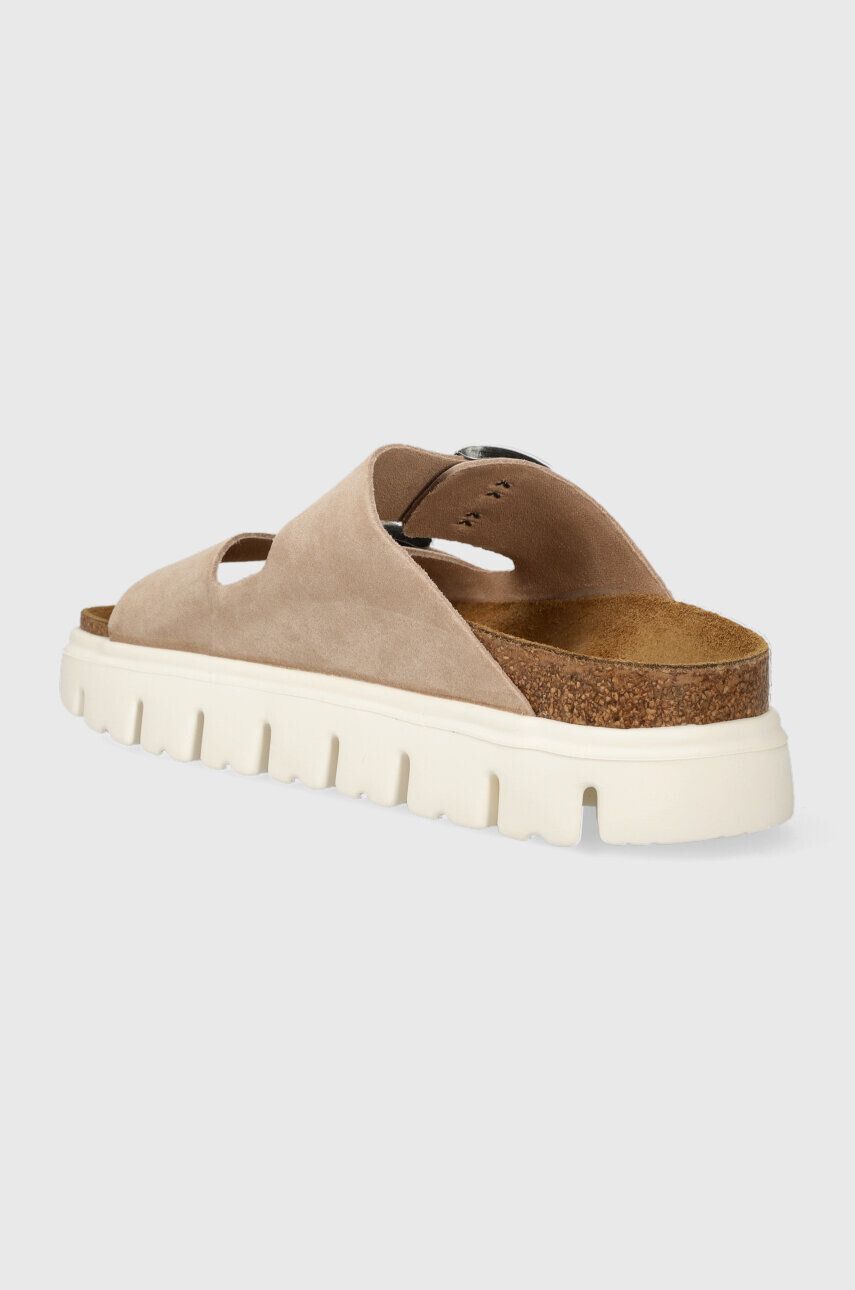 Birkenstock papuci din piele X PAPILLIO Arizona Chunky femei culoarea bej 1024950 - Pled.ro