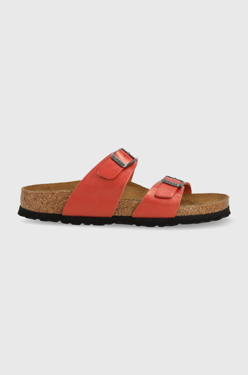 Birkenstock papuci Sydney femei culoarea rosu 1026162 - Pled.ro