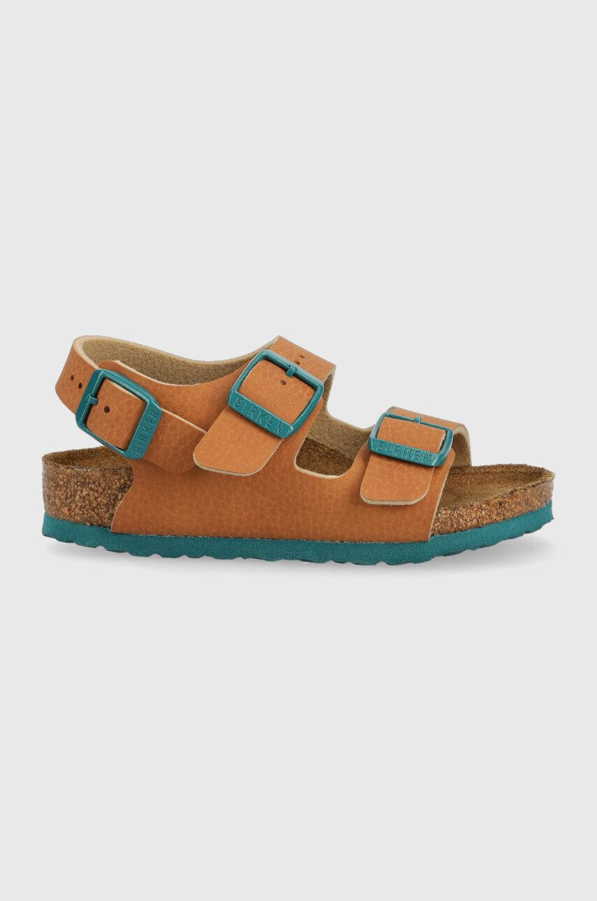 Birkenstock sandale copii culoarea maro - Pled.ro