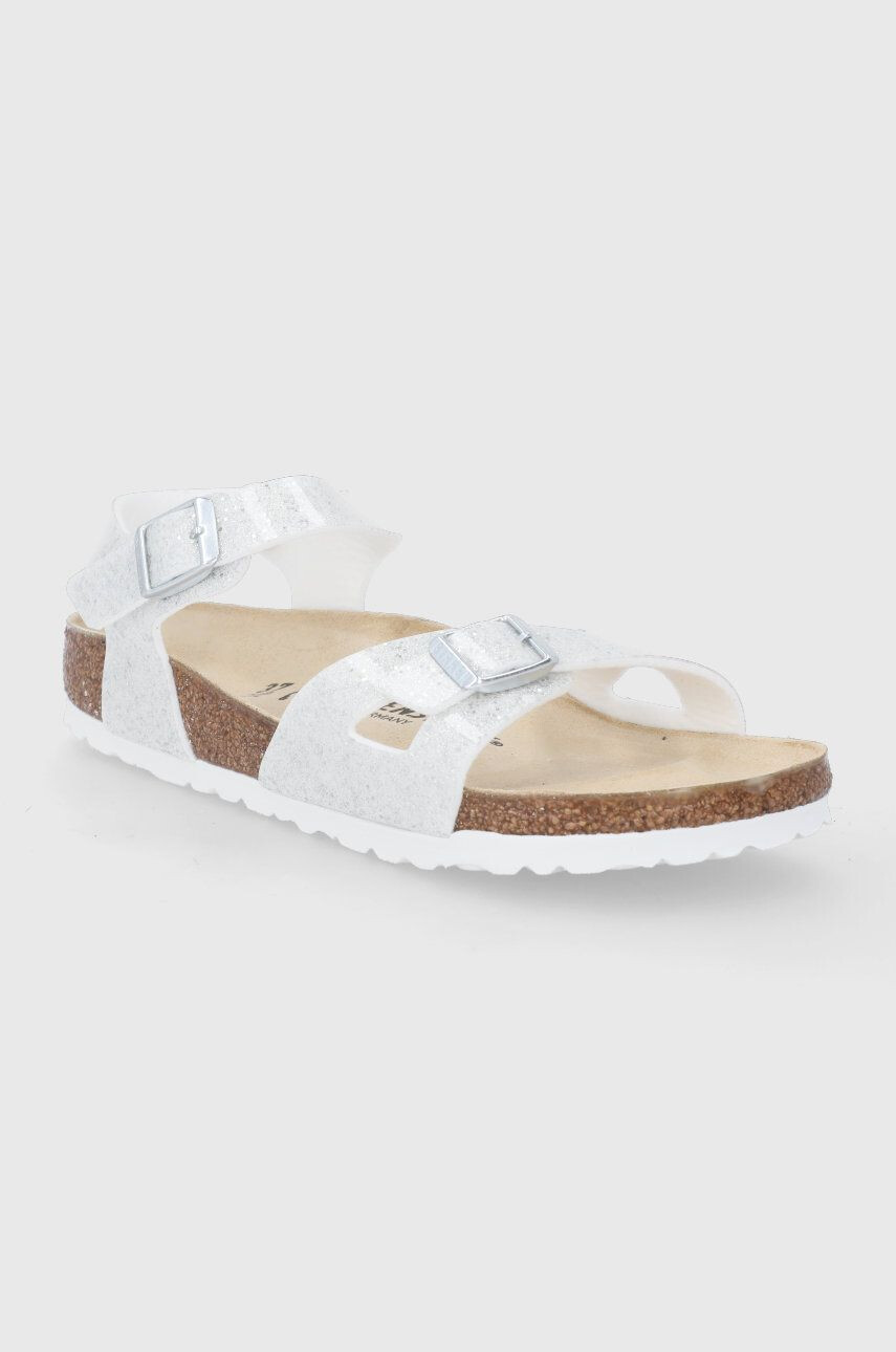 Birkenstock sandale copii culoarea alb - Pled.ro