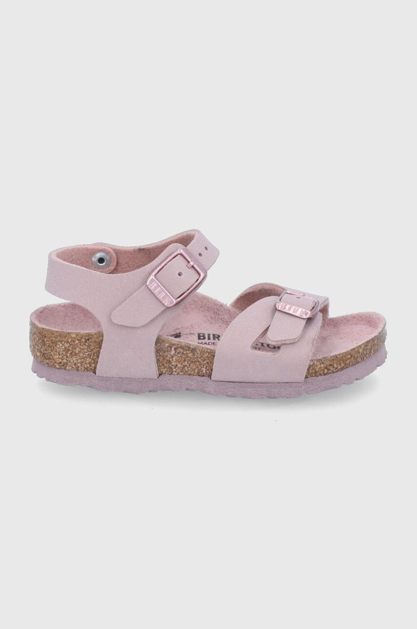 Birkenstock sandale copii culoarea rosu - Pled.ro