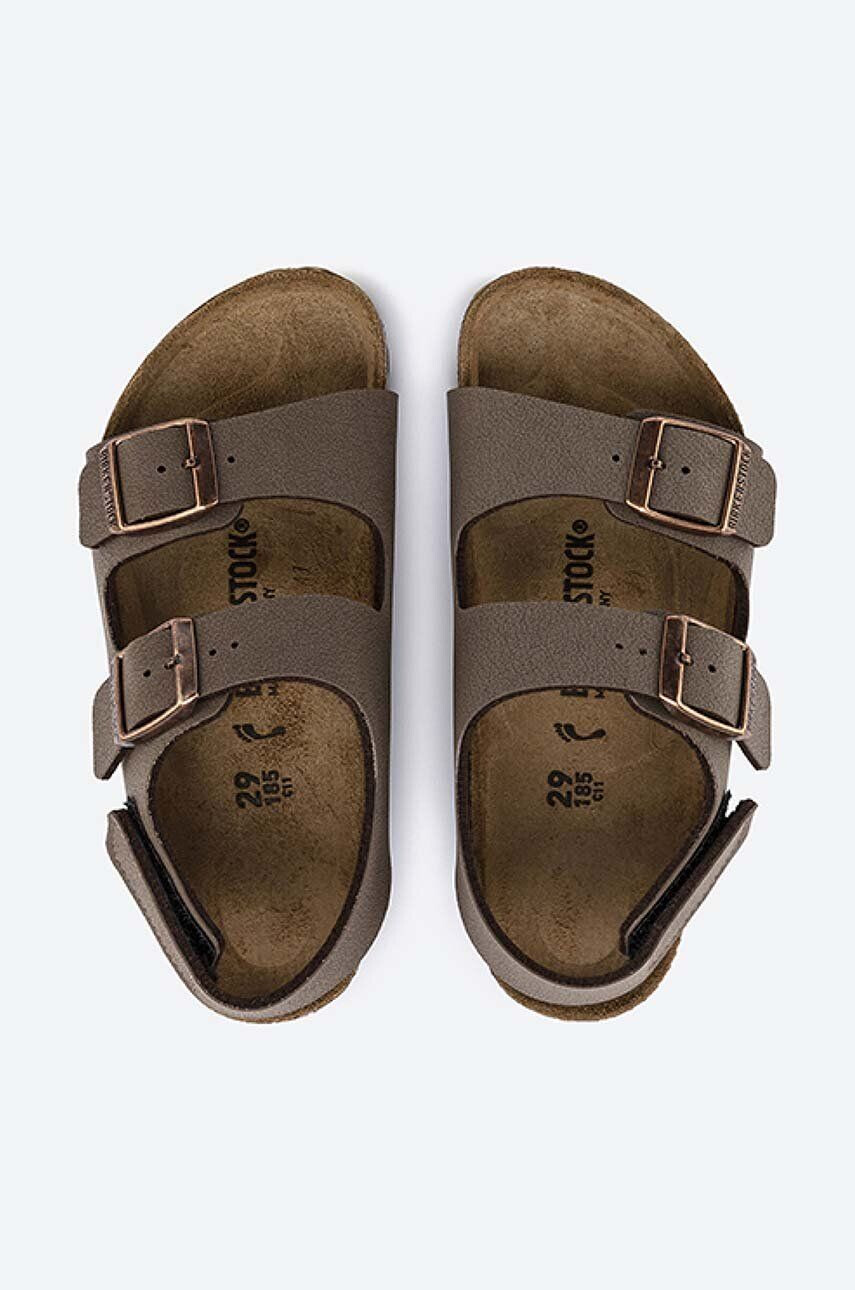 Birkenstock sandale copii culoarea maro - Pled.ro