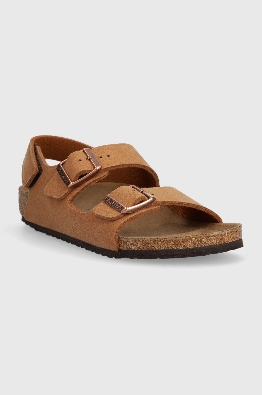 Birkenstock sandale copii culoarea maro - Pled.ro