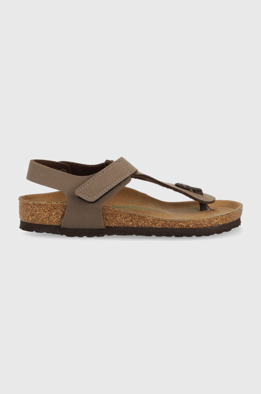 Birkenstock sandale copii Kairo culoarea maro - Pled.ro