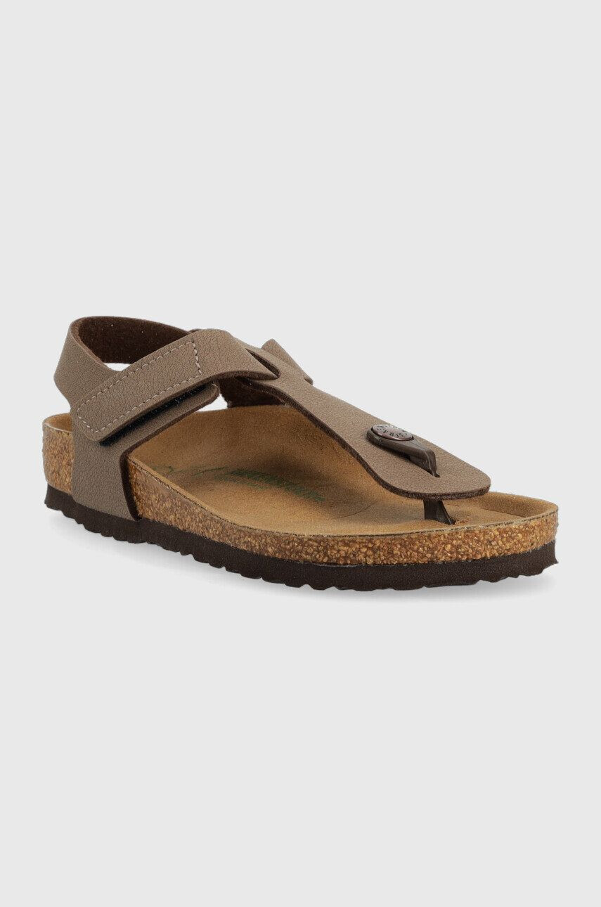 Birkenstock sandale copii Kairo culoarea maro - Pled.ro