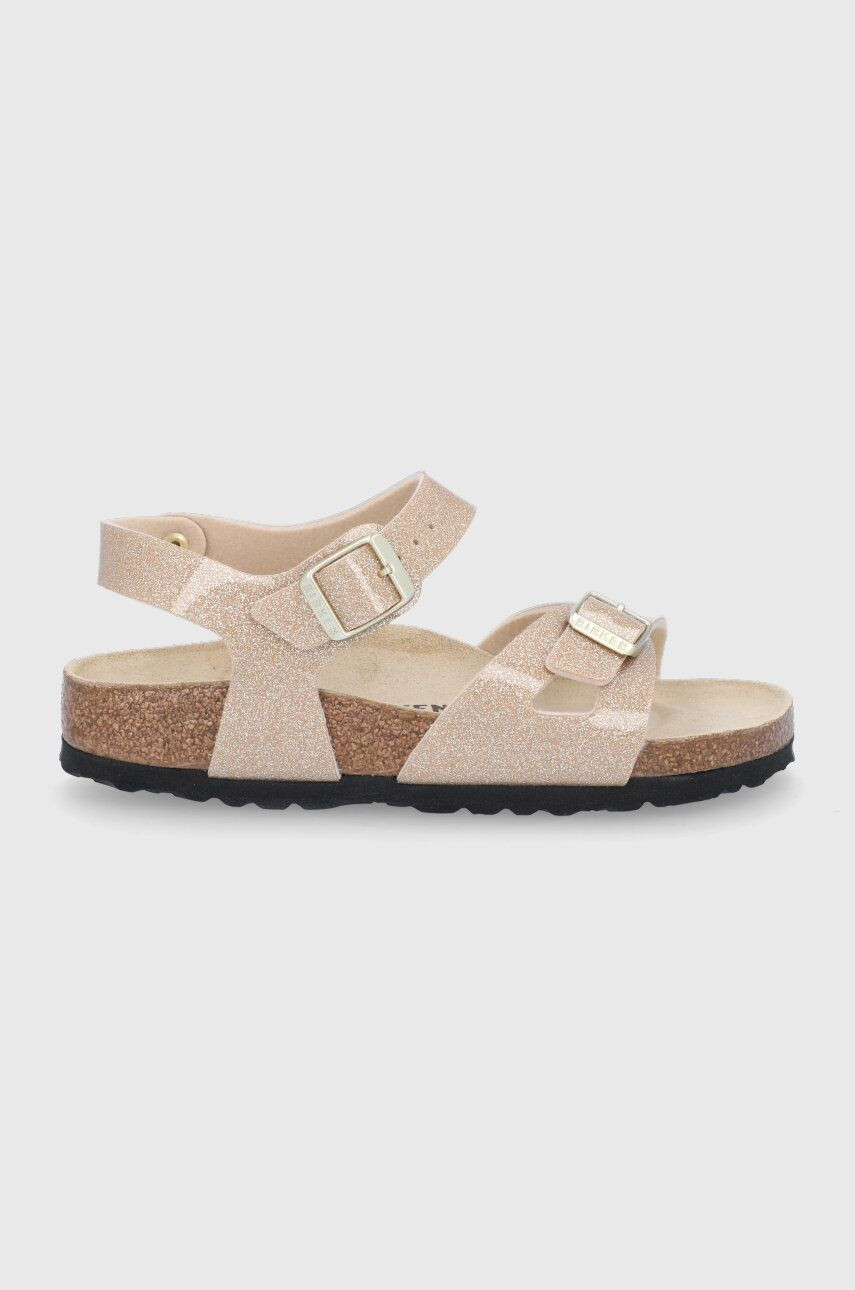 Birkenstock Sandale copii culoarea auriu - Pled.ro