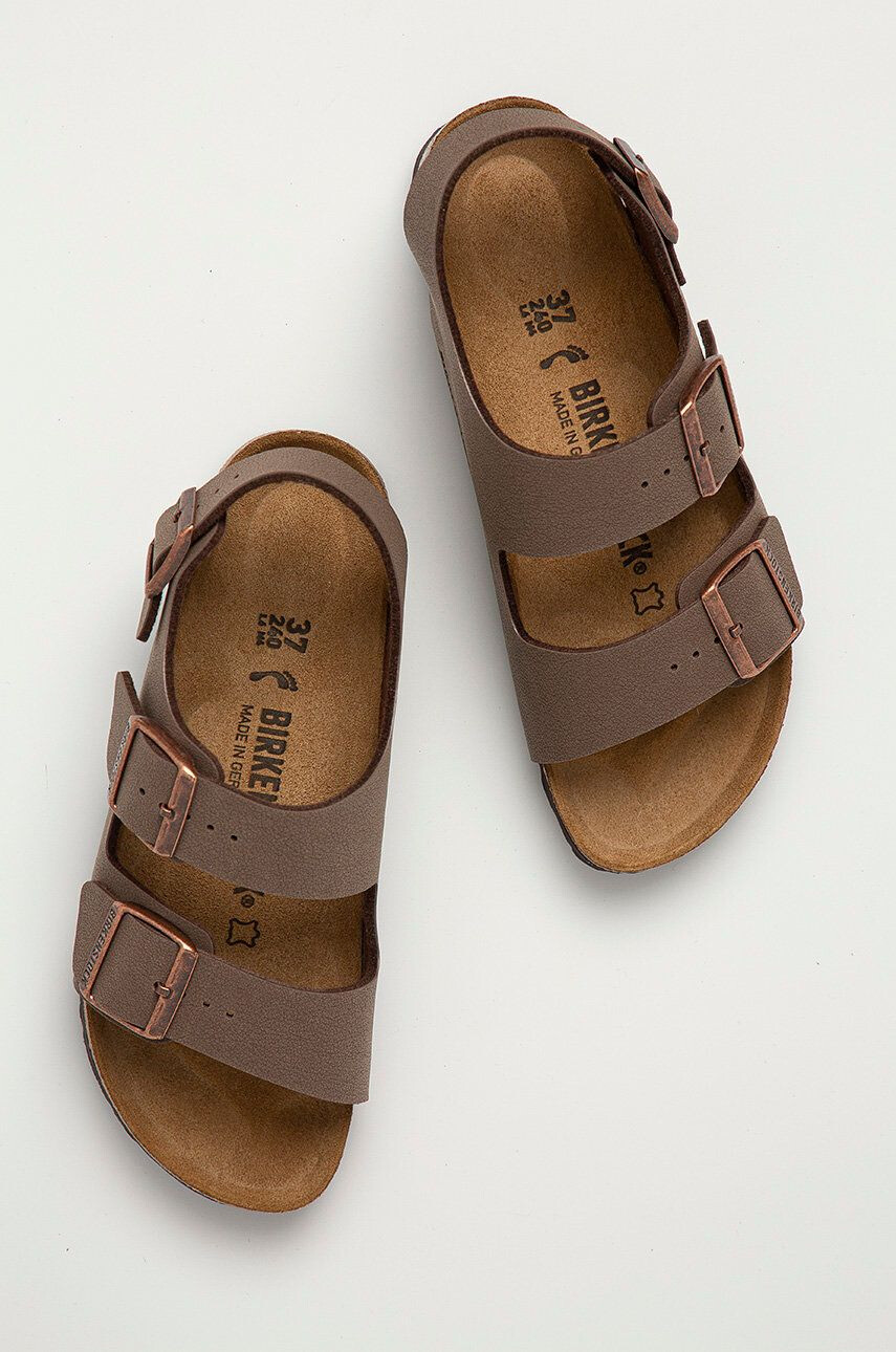 Birkenstock sandale de piele Milano 634503-Mocca - Pled.ro