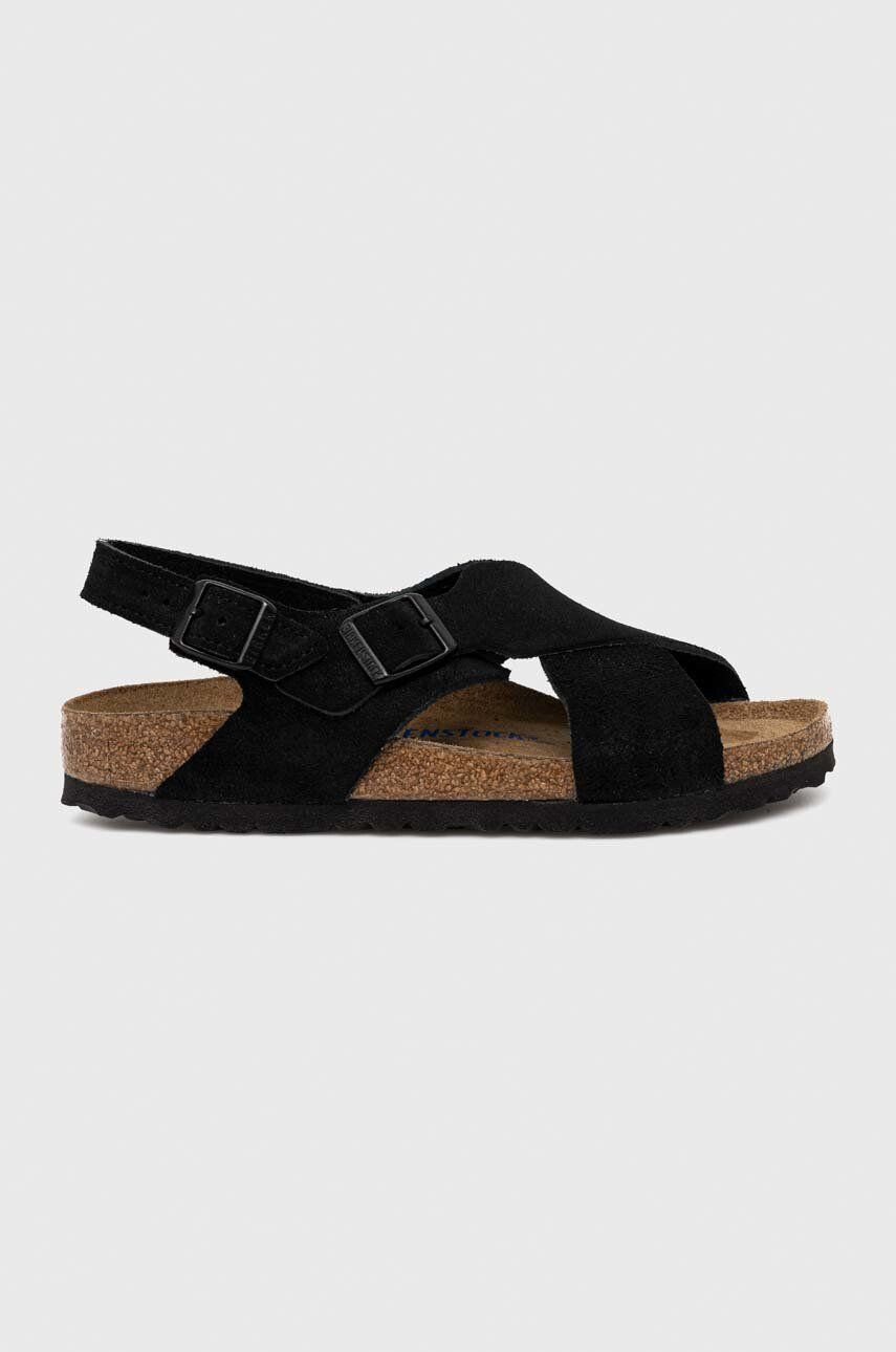 Birkenstock sandale din piele întoarsă Tulum SFB femei culoarea negru 1024086-black - Pled.ro