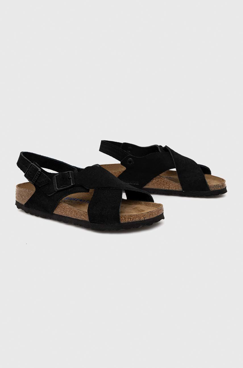 Birkenstock sandale din piele întoarsă Tulum SFB femei culoarea negru 1024086-black - Pled.ro