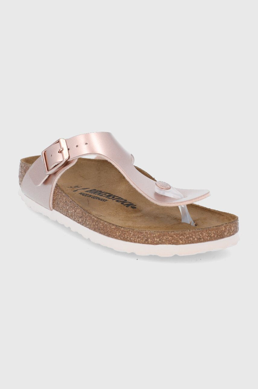 Birkenstock slapi copii culoarea auriu - Pled.ro