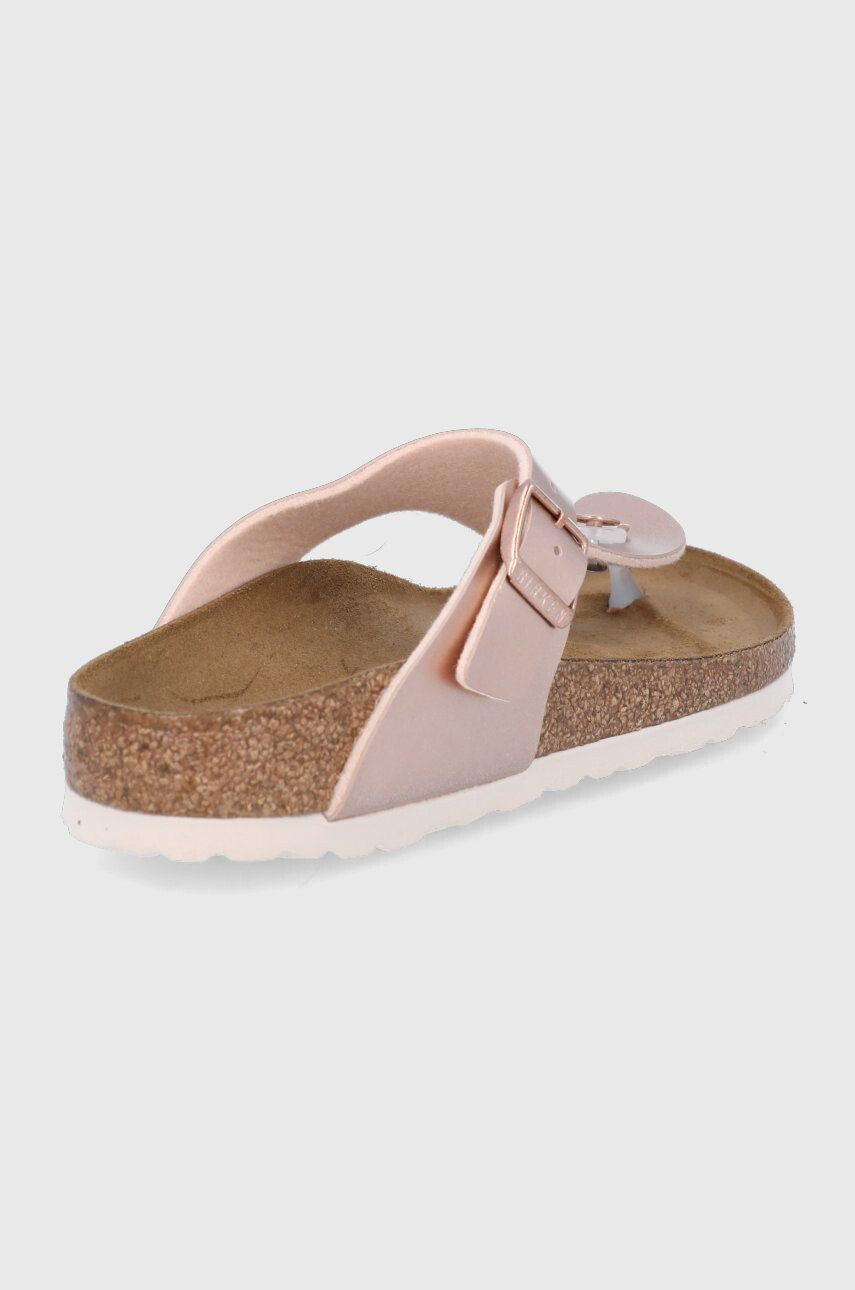 Birkenstock slapi copii culoarea auriu - Pled.ro