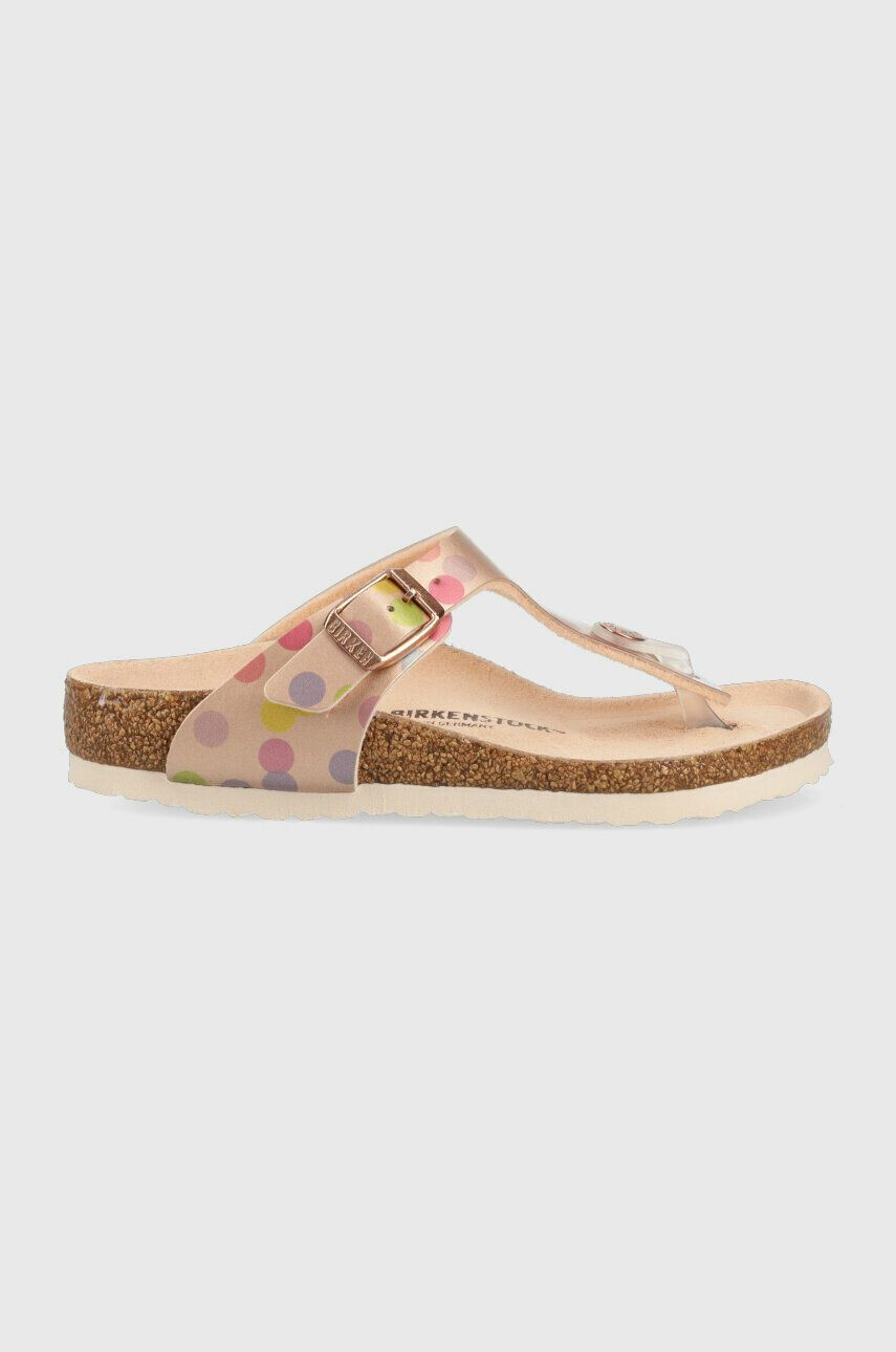 Birkenstock slapi copii culoarea auriu - Pled.ro