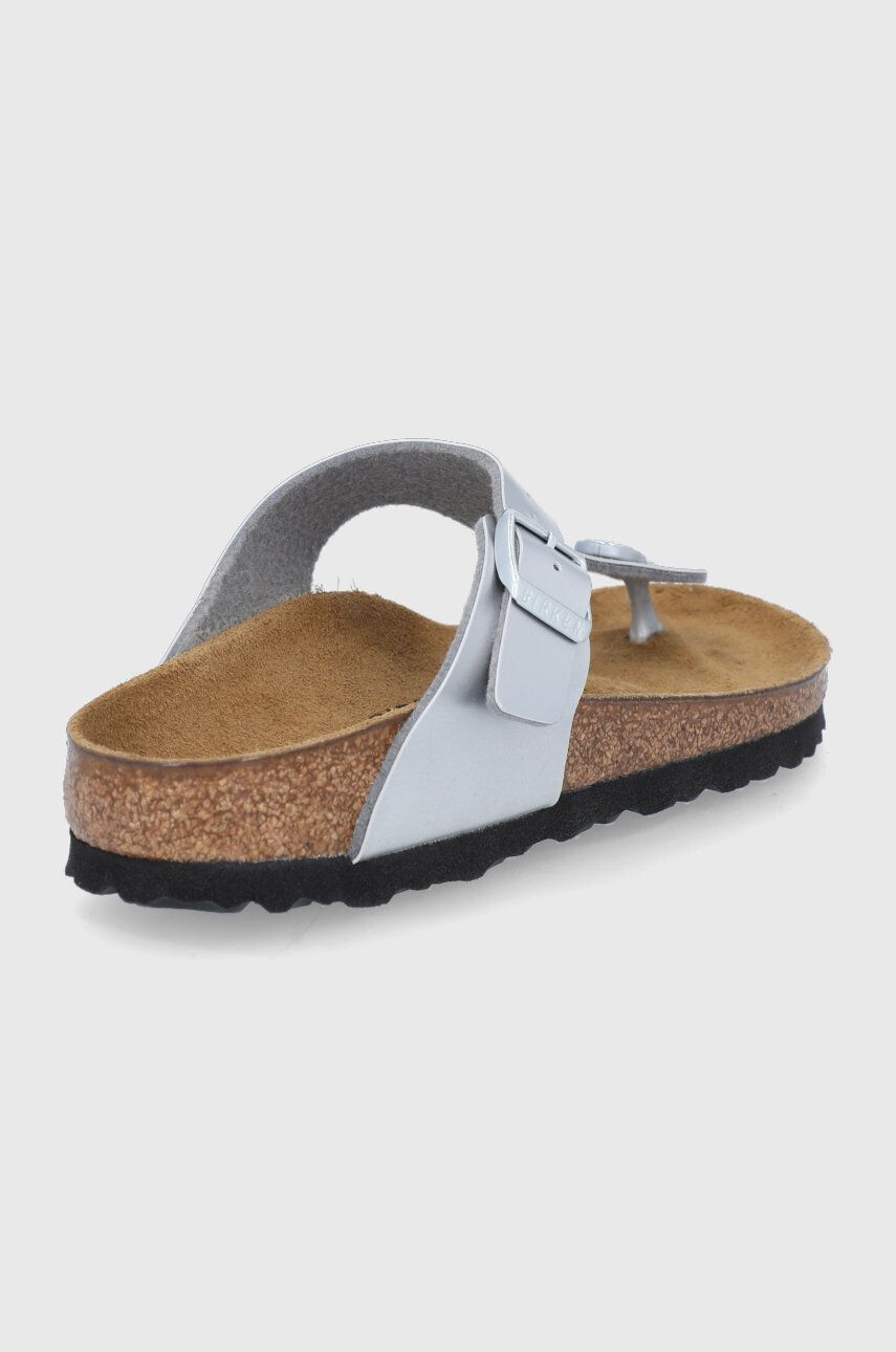 Birkenstock slapi copii culoarea argintiu - Pled.ro