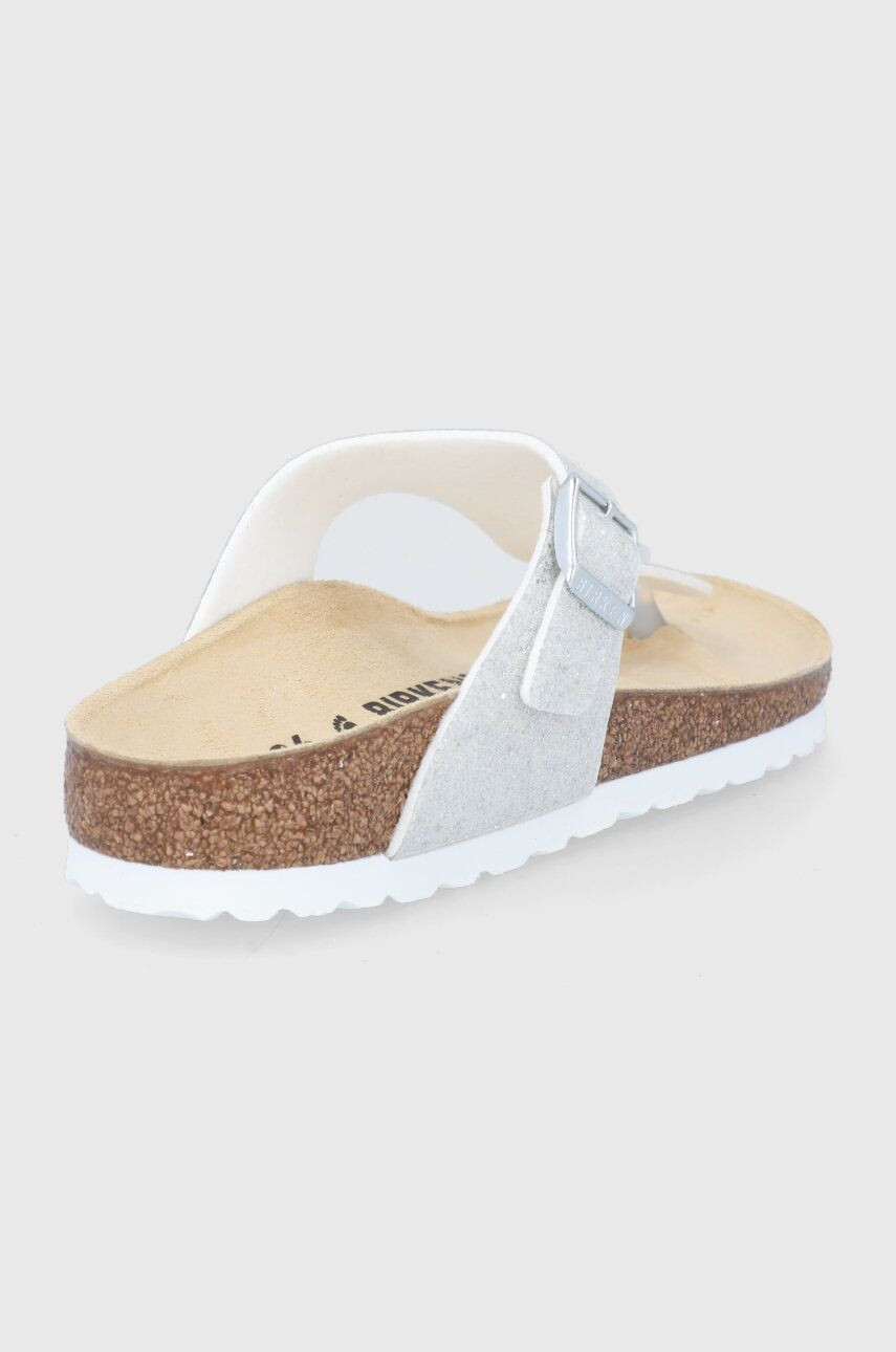 Birkenstock slapi copii culoarea argintiu - Pled.ro